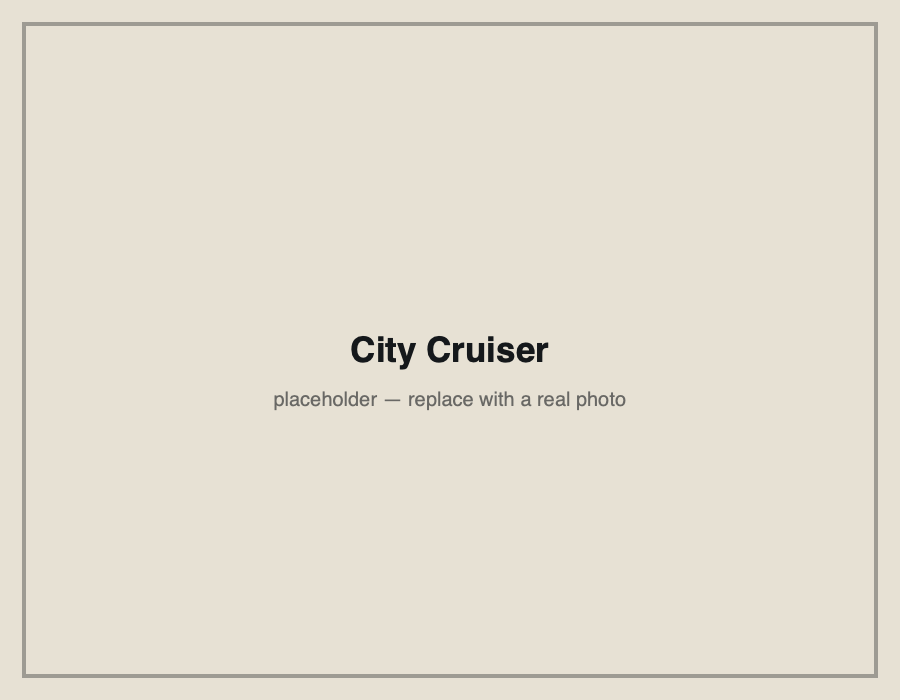 City Cruiser rental bike